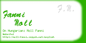 fanni moll business card